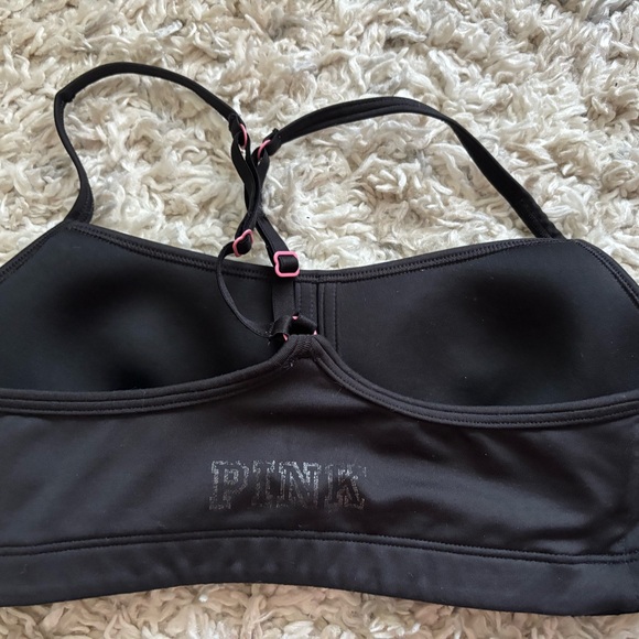 Victoria’s Secret Pink Women's Sports Bra Size Small Black - Picture 2 of 4